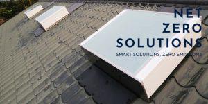 Giếng trời thông minh lấy sáng và gió lắp trên hệ thống mái kính